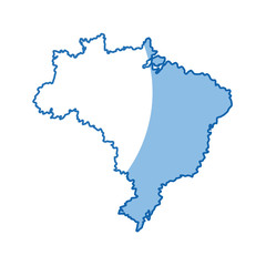 map of brazil cartography geography tourism travel vector illustration