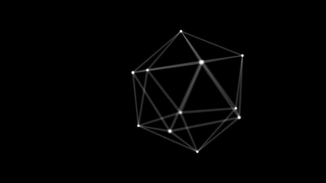 abstract polygonal structure, 3d animation