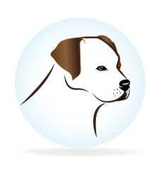 Golden retriever dog head logo