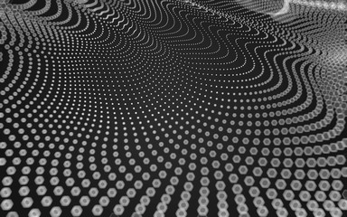 Abstract polygonal space low poly dark background, 3d rendering