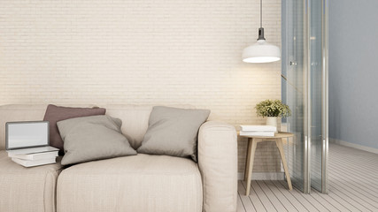 living area in home or apartment - 3D Rendering