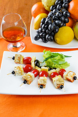 Canape with tofu cheese