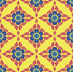 Geometric Flowers Pattern