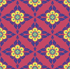Geometric Flowers Pattern