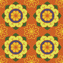 Geometric Flowers Pattern