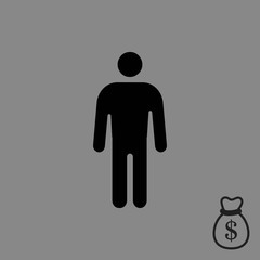 man icon stock vector illustration flat design