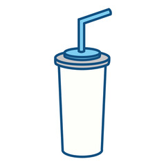 soda beverage in the cinema movie scene, vector illustration