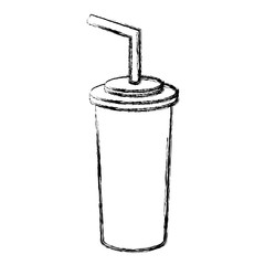 figure soda beverage in the cinema movie scene, vector illustration