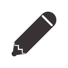 black pencil symbol icon design, vector illustration