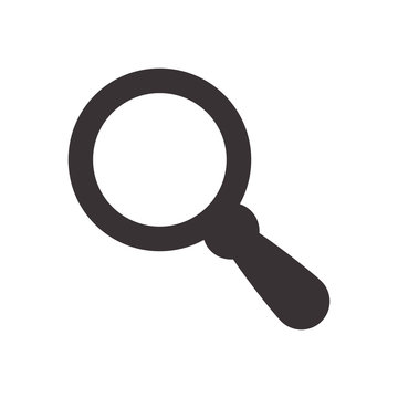 black magnifying glass icon design, vector illustration