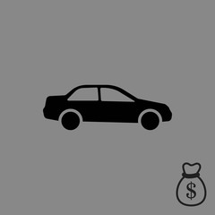 car icon stock vector illustration flat design