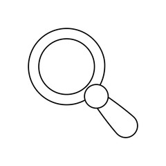 line magnifying glass icon design, vector illustration