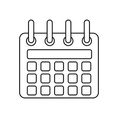 line calendar symbol icon design, vector illustration