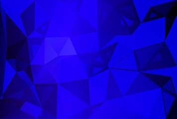 Fototapeta premium Dark blue random sizes low poly background