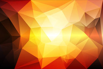 Obraz premium Yellow coral pink black low poly background