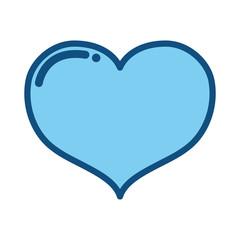 silhouette nice heart icon design, vector illustration