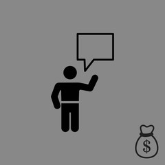 speaking of people, the chat icon stock vector illustration