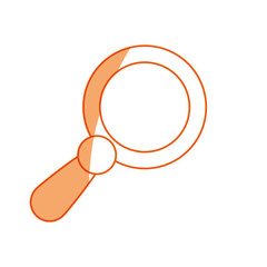 silhouette magnifying glass icon design, vector illustration