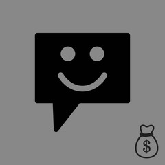 Speech Bubbles Icon. Chat pictogram icon stock vector illustration