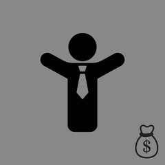 Man icon stock vector illustration flat design