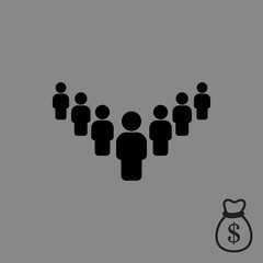 people with the leader icon stock vector illustration flat design