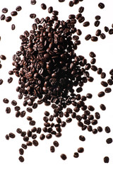 coffee beans isolated on white background