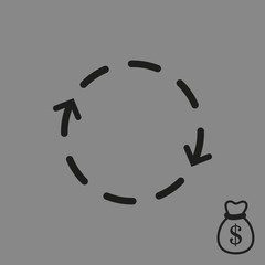 arrows icon stock vector illustration flat design