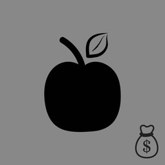 apple icon stock vector illustration flat design