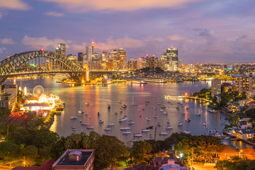 Naklejka premium Downtown Sydney skyline
