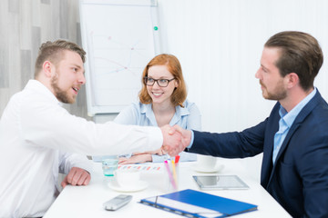 Obraz premium vertragsverhandlung