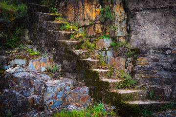 Miniature mountain shale village Foz de Egua. District of Coimbra. Portugal