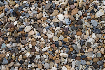 Pebble stone background, outdoor day light