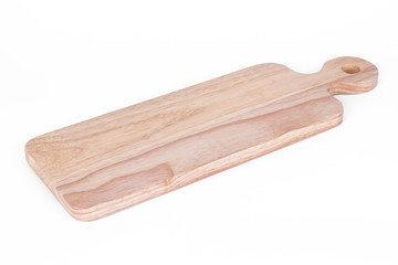 Wooden tray on a white background.