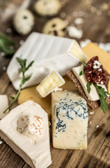 Different types of cheese composition