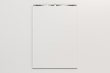 White wall calendar mock-up on white background - 155690822