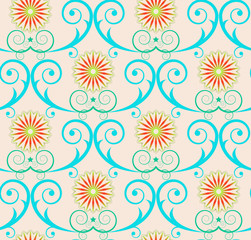 abstract retro seamless pattern background, vector illustration