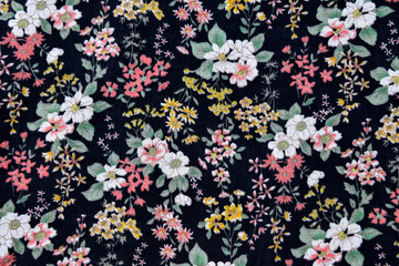 fabric pattern with flowers  background