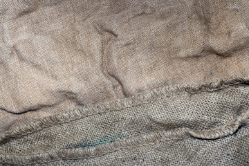 Old sack closeup texture