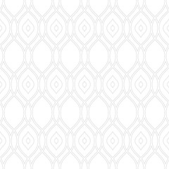 Seamless vector ornament. Modern background with light silver wavy lines. Geometric modern pattern