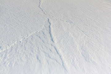 Snow background natural  on a river surface in the winter