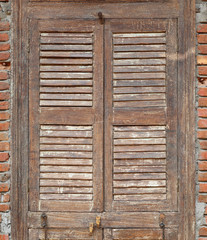 Old classic wooden window.