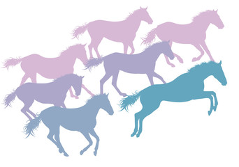 Horse abstract vector background isolated