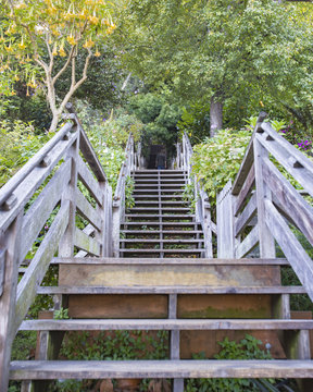 Wooden Stairs With Symmetry