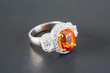 diamond rings on the black background