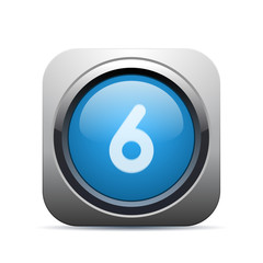 Square Push-Button - Vector