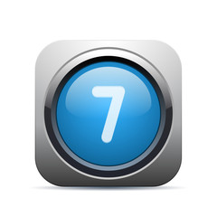 Square Push-Button - Vector