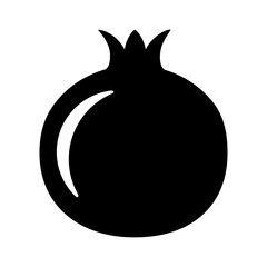 Pomegranate fruit flat vector icon for food apps and websites