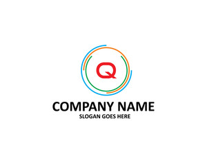 Q Letter Circle Logo