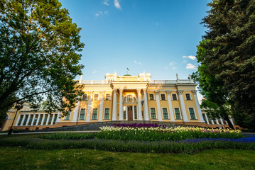Palace of Paskevich in Gomel Park in summer
