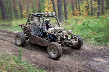 Buggy car in dirt